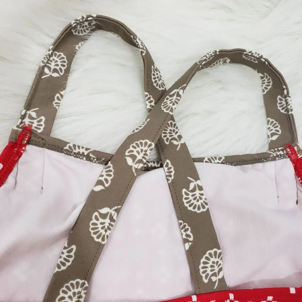 hanna Anderson Crisscross Back‎ Tankini Swim Top girls size 10 / 140